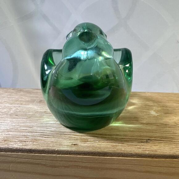 Vintage Fenton Art Glass Sea Mist Green Open Bird Votive Candle Holder Dish - Picture 2 of 12